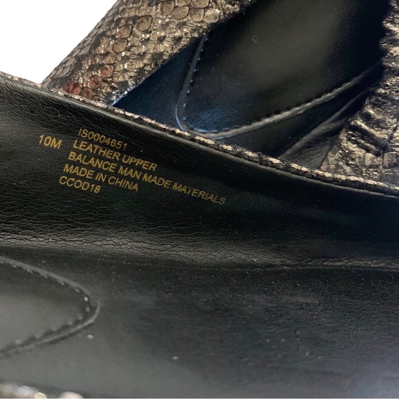 ISOLA PADRA METALLIC LEATHER POINTY TOE FLATS - Picture 10 of 16